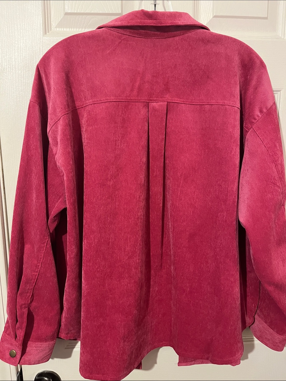 Ruby Rd. Fuchsia Corduroy Snap Front Jacket - Picture 2 of 2